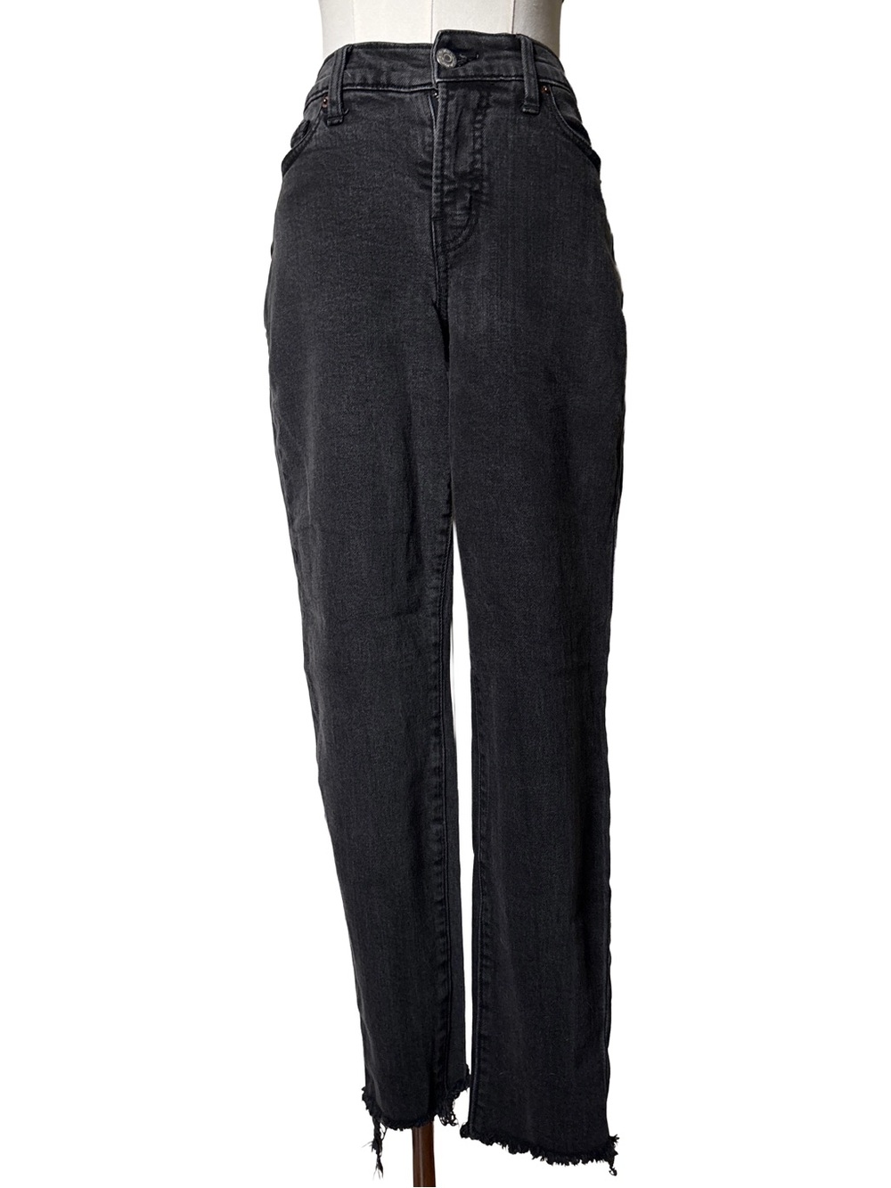 Old Navy Women's O.G Straight Jeans Size 0 High-Rise Black Jean